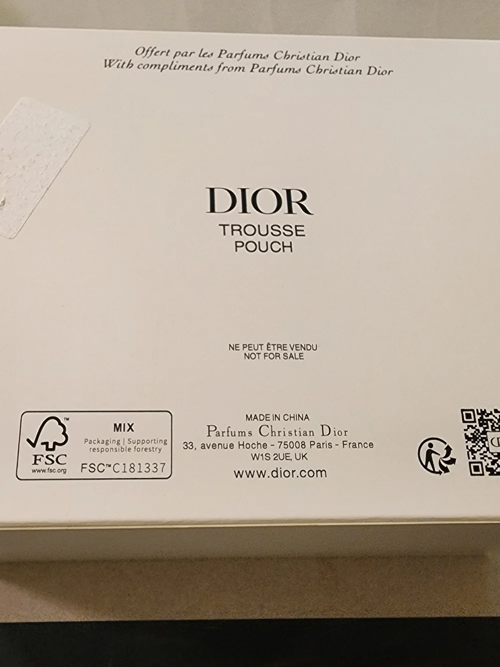 Dior cosmetic pouch